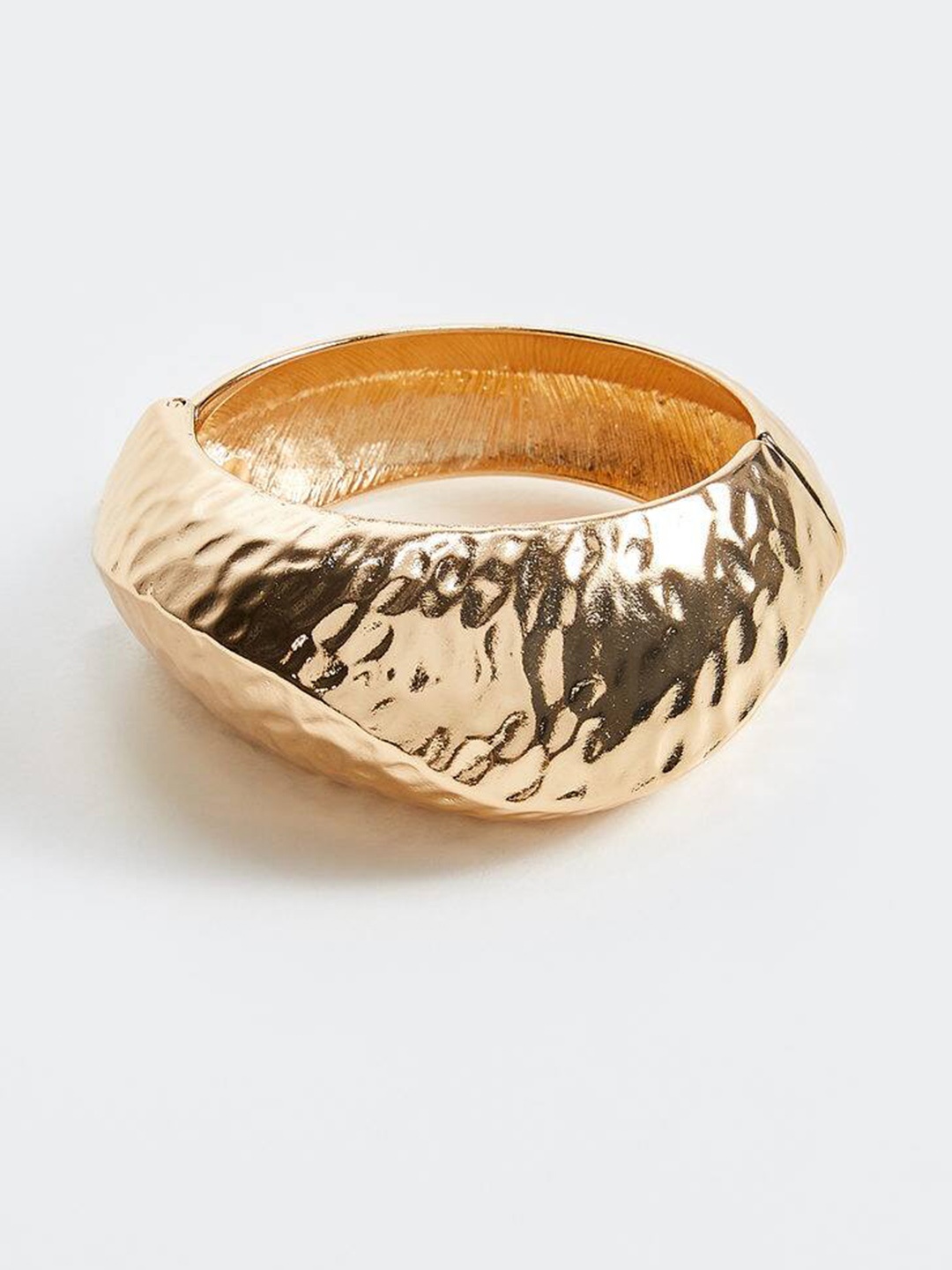 

MANGO Women Hammered Cuff Bracelet, Gold