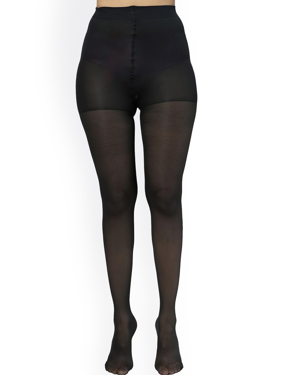 

Bellofox Women Black Solid Sheer High Waist Pantyhose Stockings