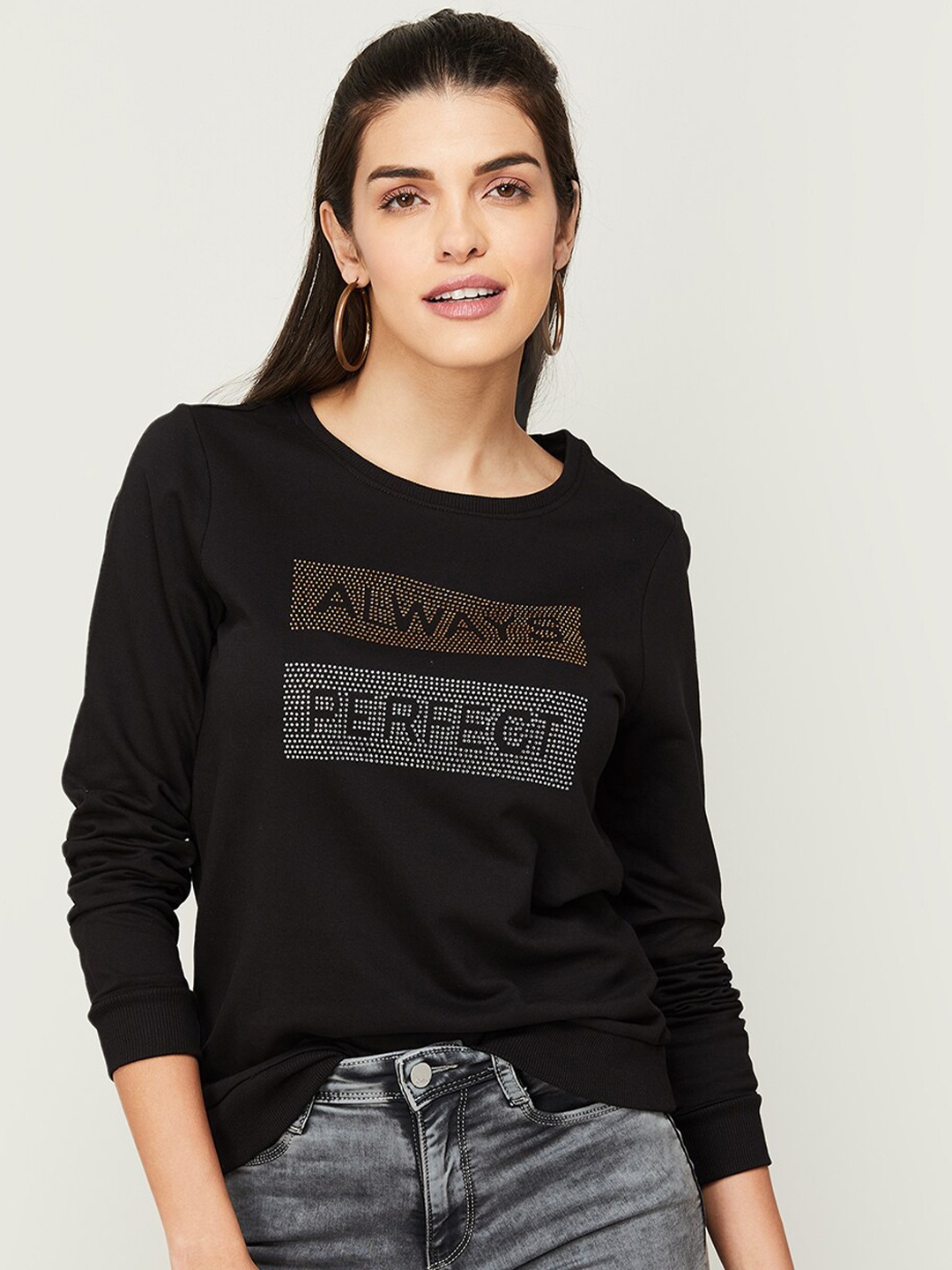 

Fame Forever by Lifestyle Women Black Printed Sweatshirt