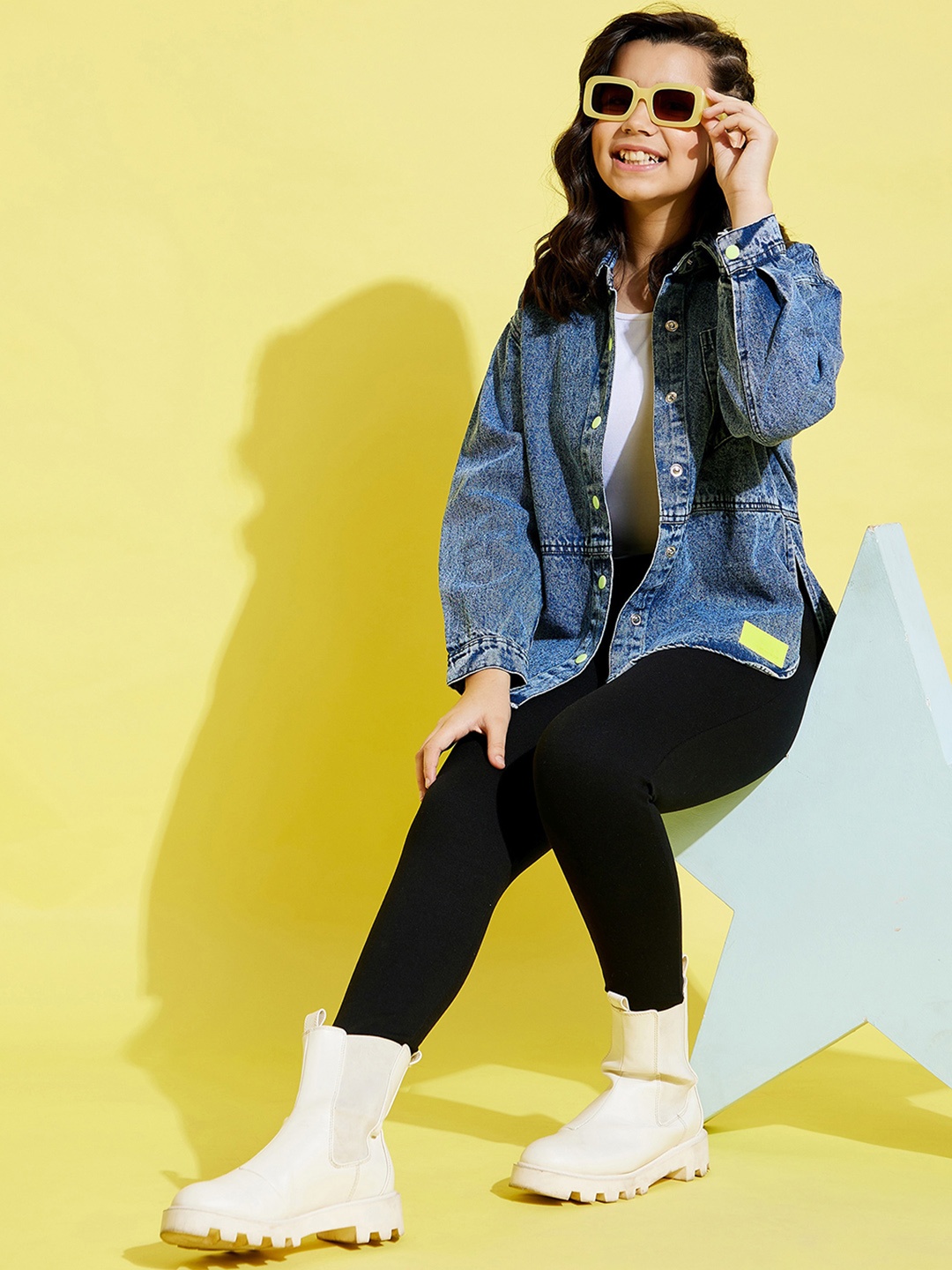 

Noh Voh - SASSAFRAS Kids Girls Blue Denim Jacket