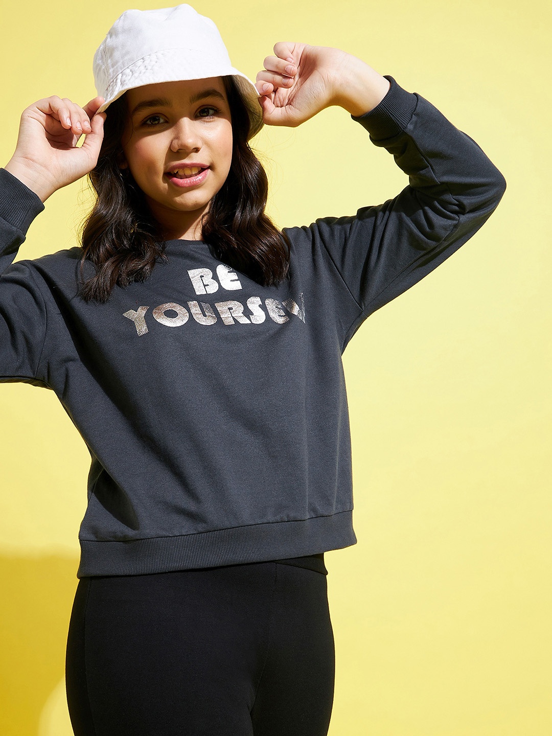 

Noh.Voh - SASSAFRAS Kids Girls Navy Blue Printed Sweatshirt
