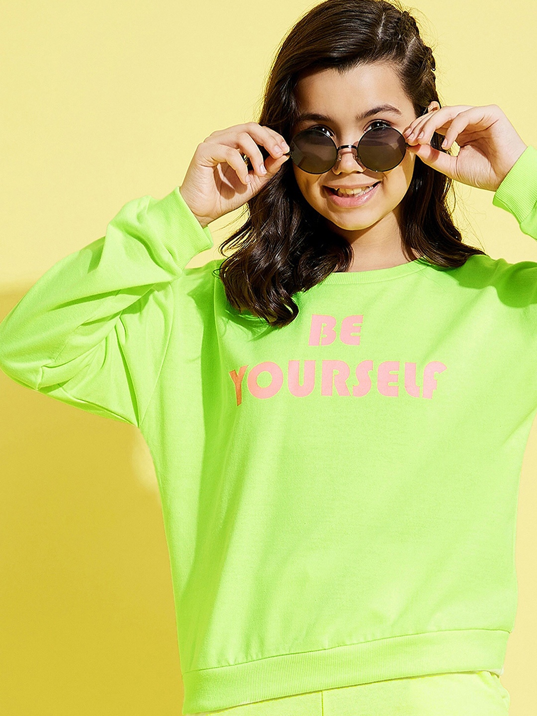 

Noh.Voh - SASSAFRAS Kids Girls Printed Sweatshirt, Green