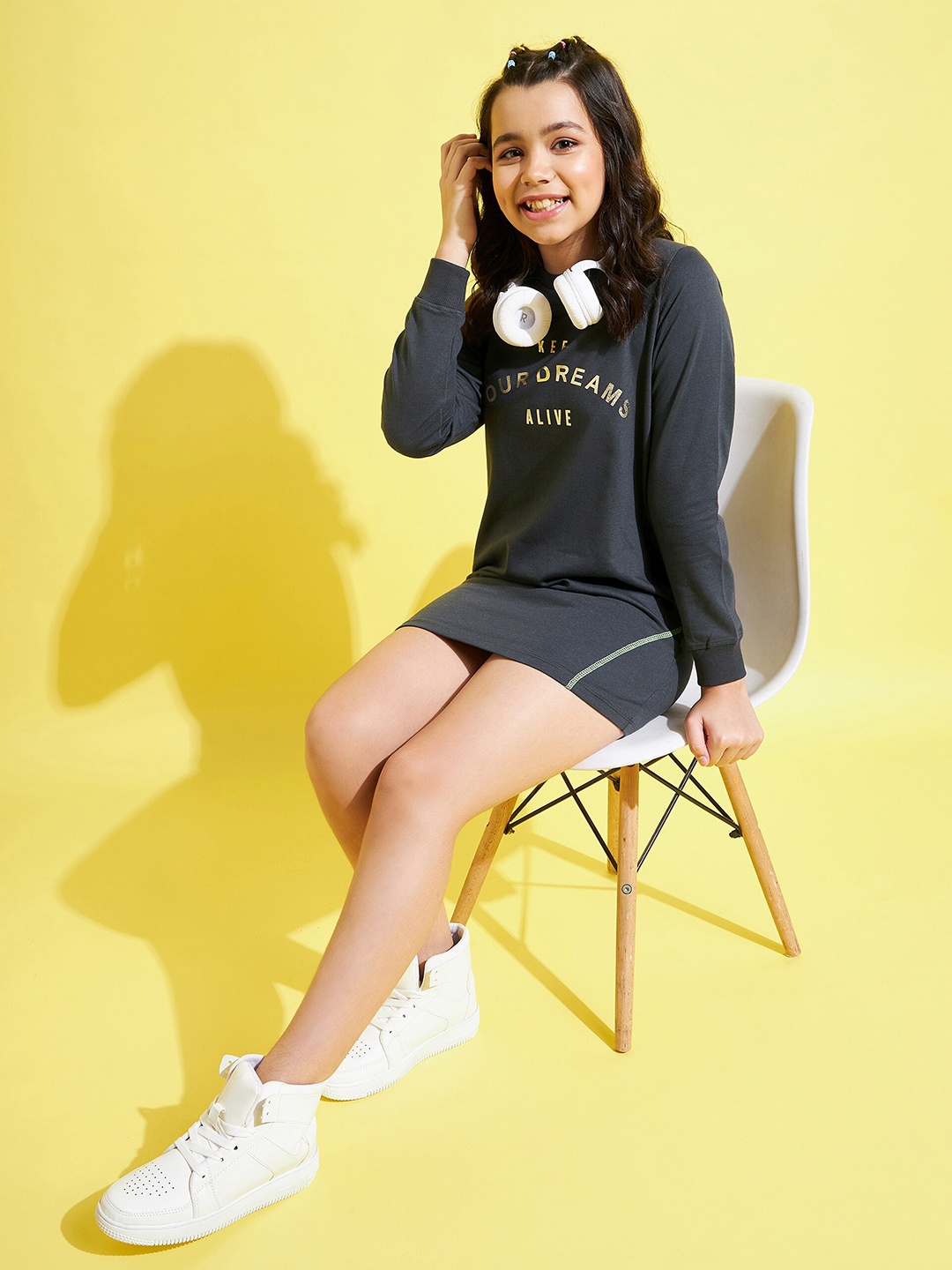 

Noh.Voh - SASSAFRAS Kids Girls Navy Blue T-shirt Dress
