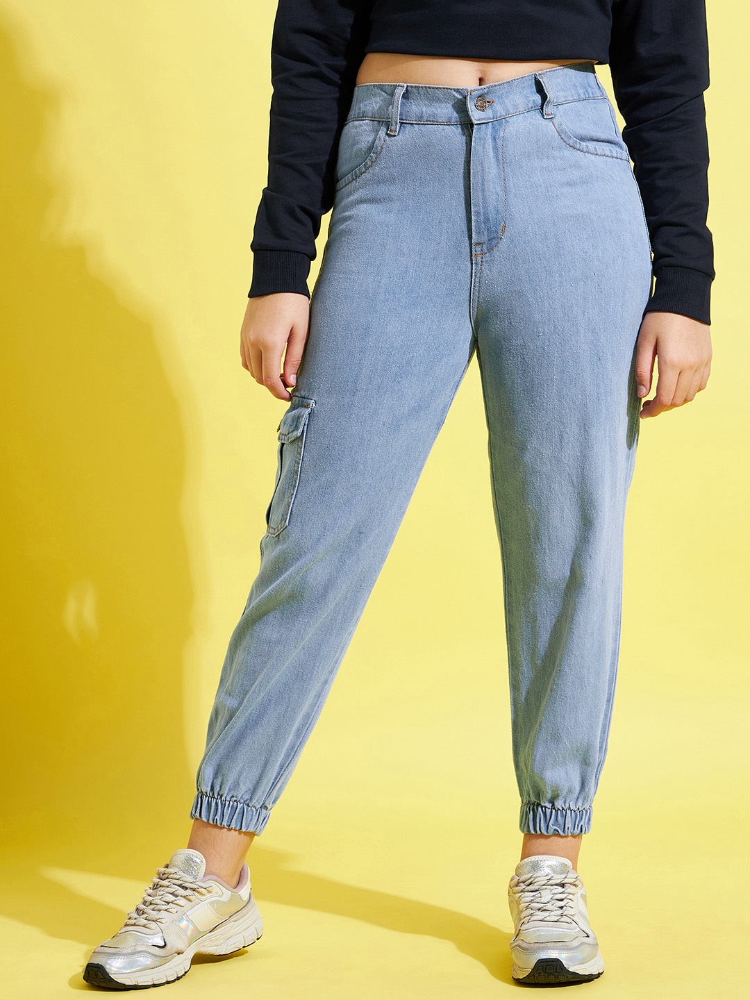 

Noh.Voh - SASSAFRAS Kids Girls Cotton Jeans, Blue