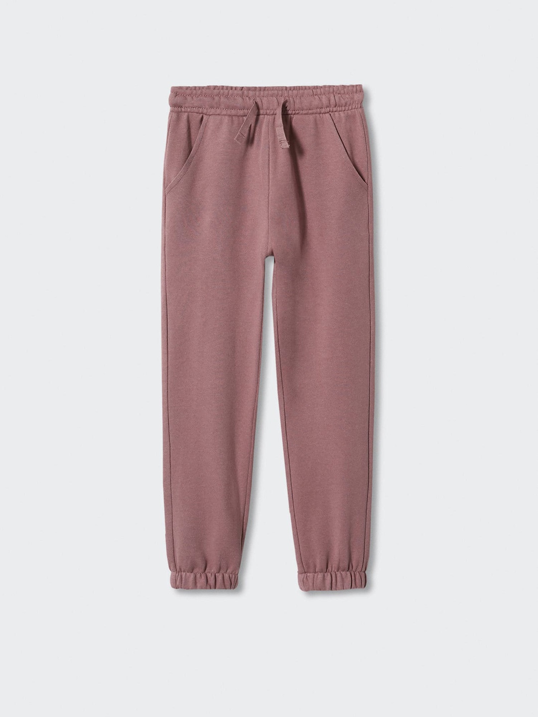 

Mango Kids Girls Pure Cotton Mid-Rise Sustainable Joggers, Mauve