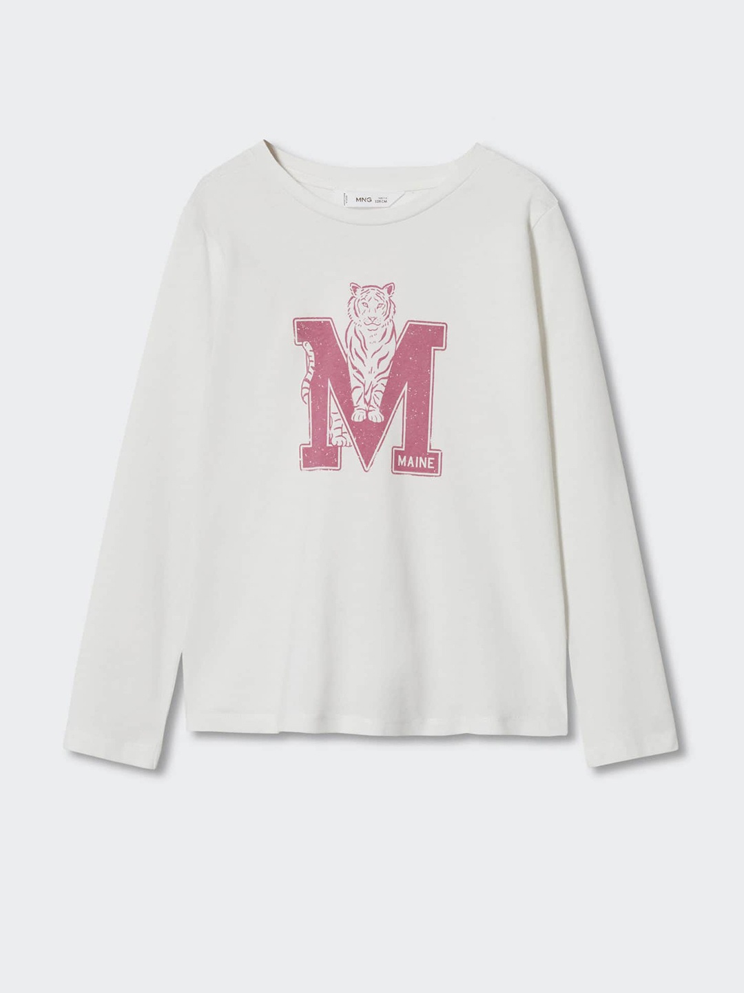 

Mango Kids Girls Printed Sustainable Pure Cotton T-shirt, White