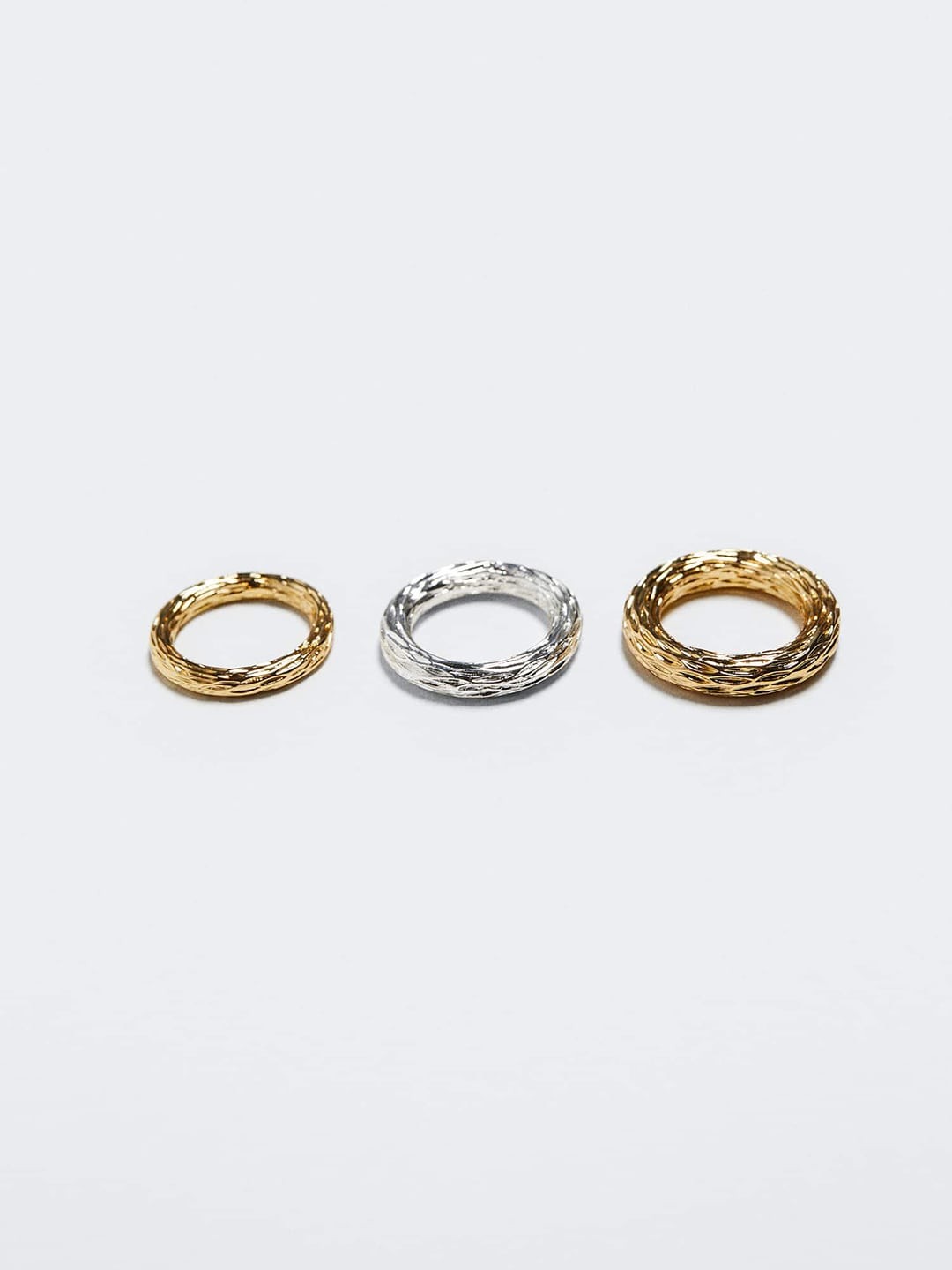 

MANGO Women Set of Vivian Rings, Gold