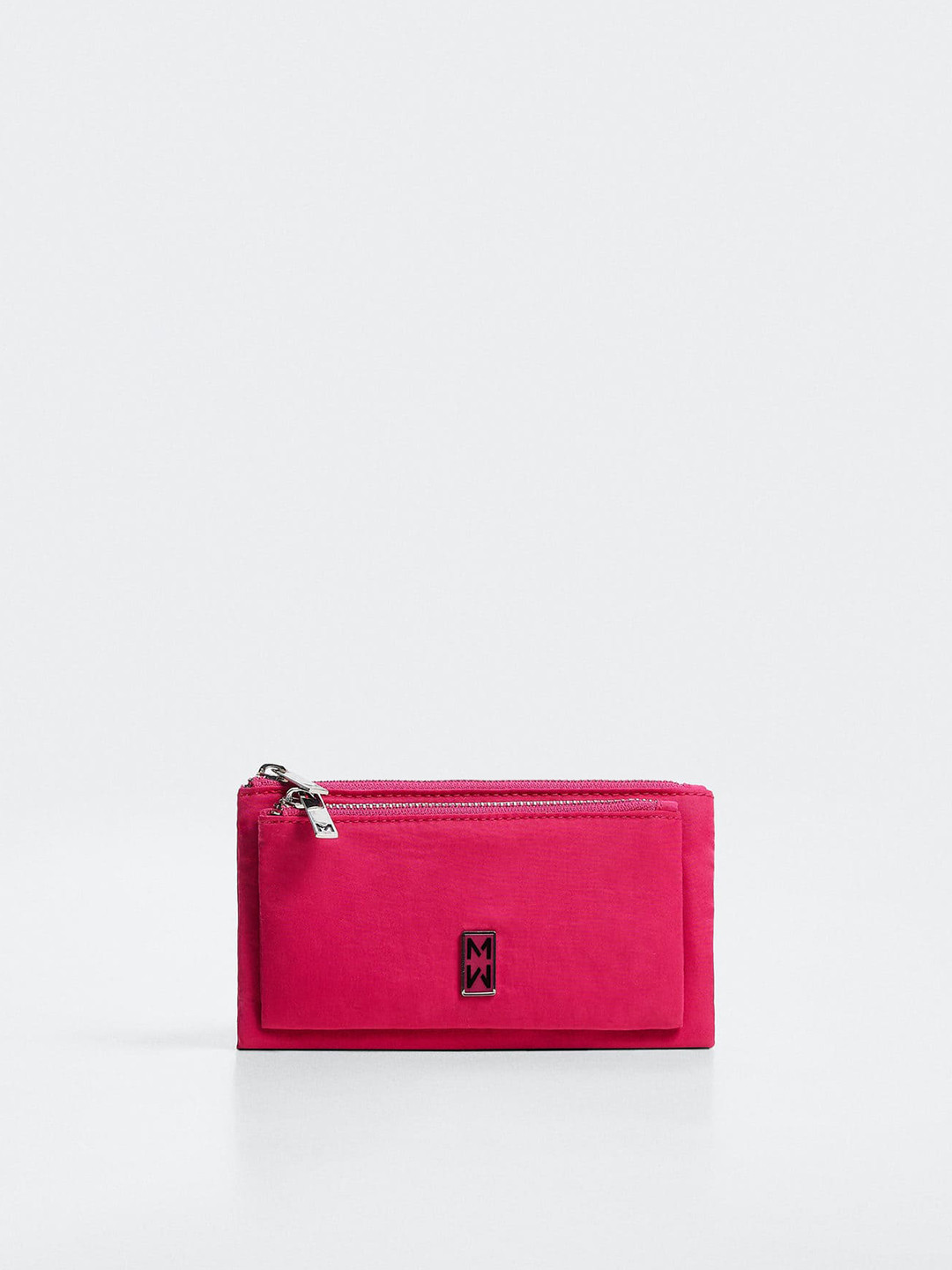 

MANGO Women Pink Solid Zip Around Wallet