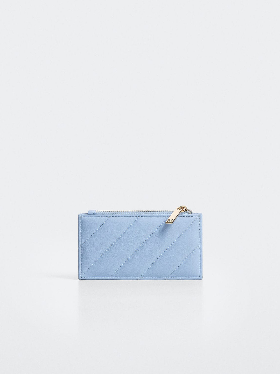

MANGO Women Blue Quilted Design Card Holder