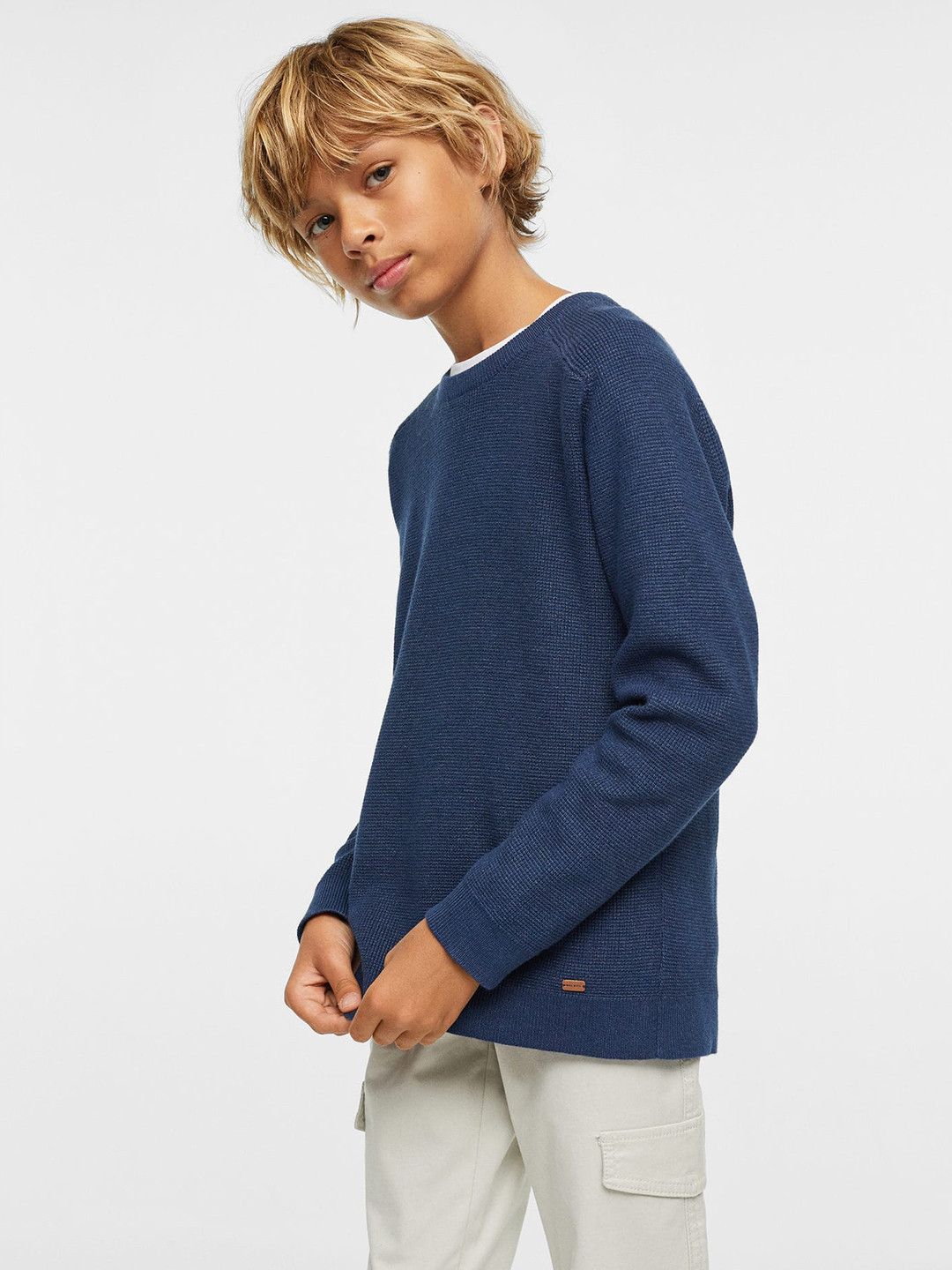 

Mango Kids Boys Sustainable Pullover, Navy blue