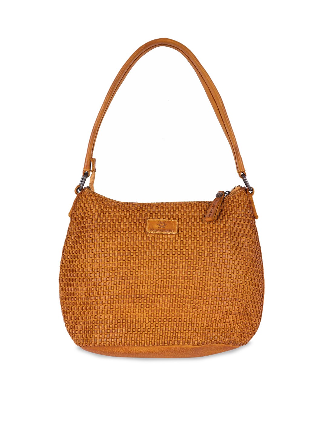 

KOMPANERO Women Yellow Leather Structured Shoulder Bag
