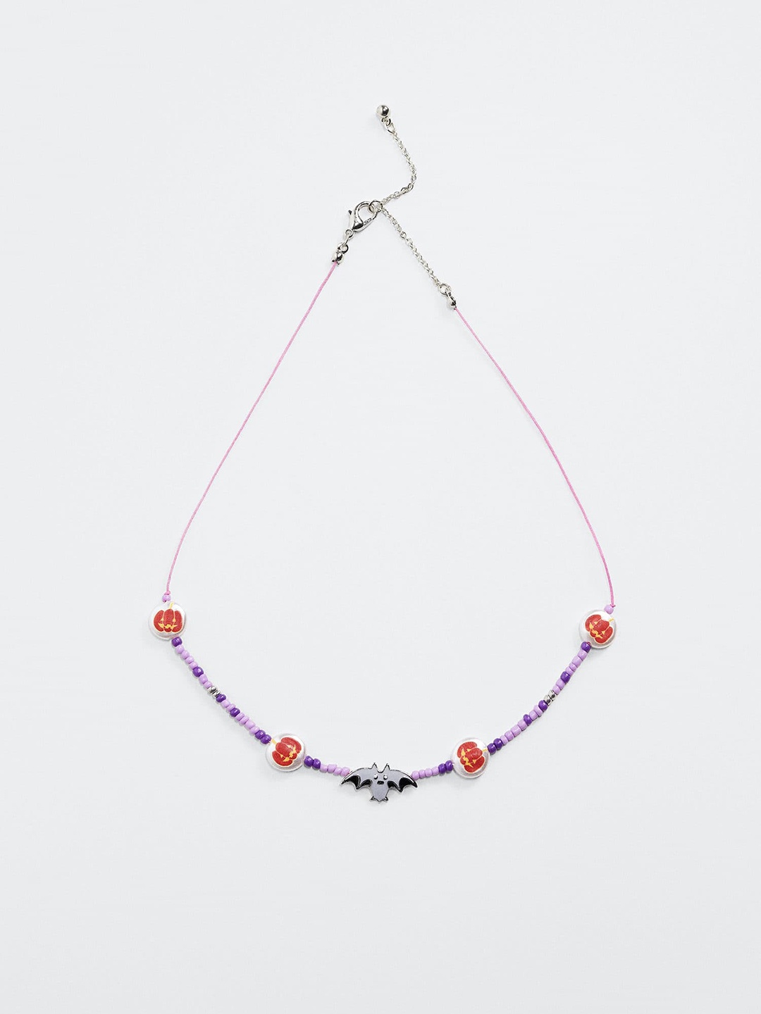 

Mango Kids Girls Beaded Halloween Chain, Lavender