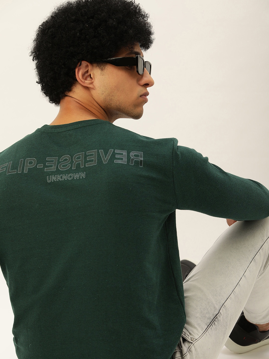 

Kook N Keech Men Green Typography Printed Sweatshirt