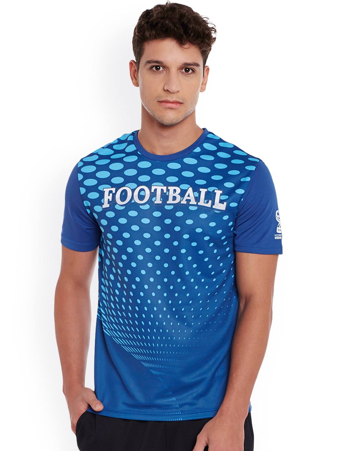 

FIFA U-17 WC Men Blue Printed Slim Fit T-shirt