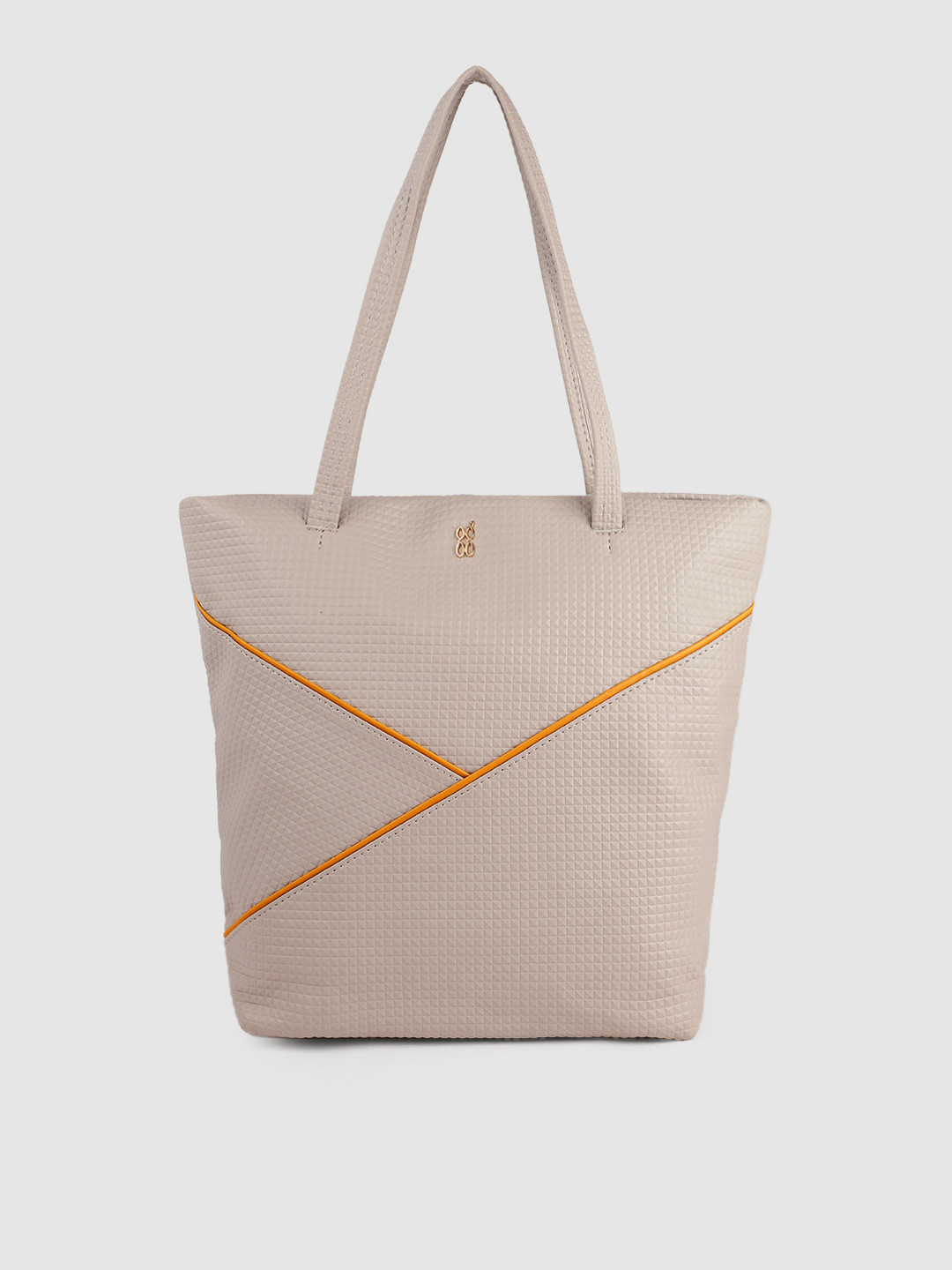 

Baggit Geometric Textured Structured Shoulder Bag, Grey