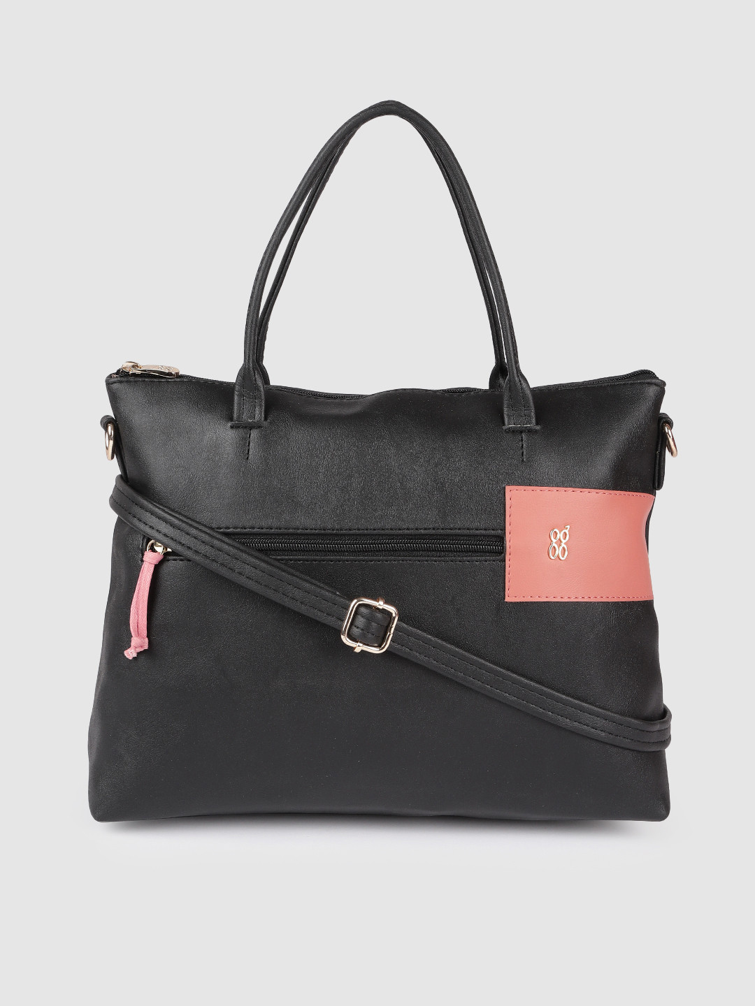 

Baggit Black Solid Handheld Bag