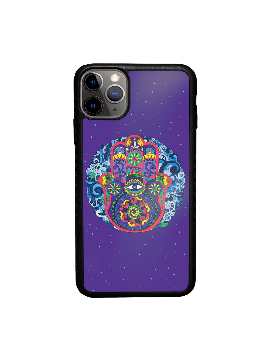 

macmerise Purple Humsa Mandala Printed iPhone 11 Pro Max Bumper Case