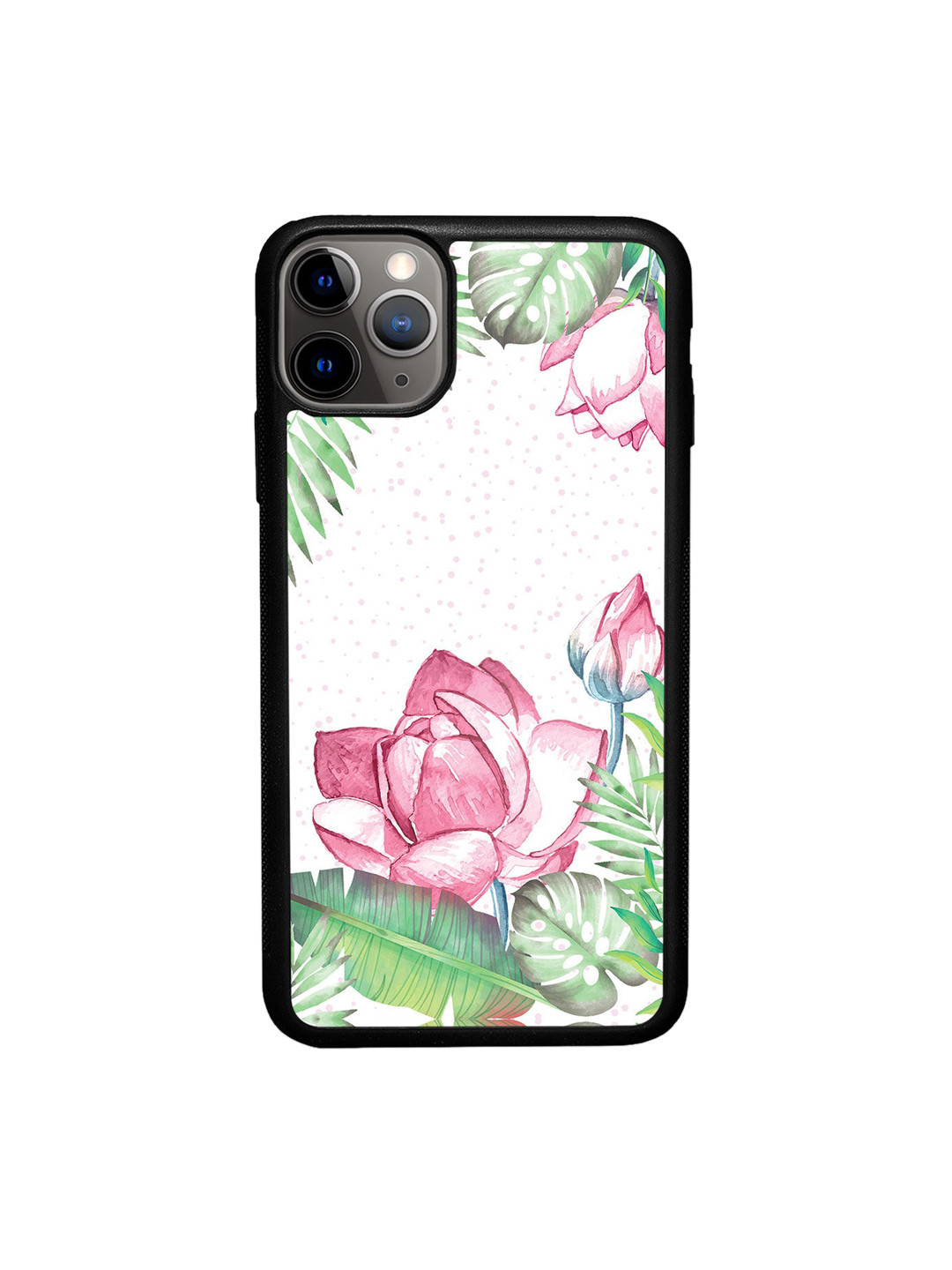 

macmerise Pink Printed Laotian Lotus Design iPhone 13 Pro Max Bumper Phone Back Case