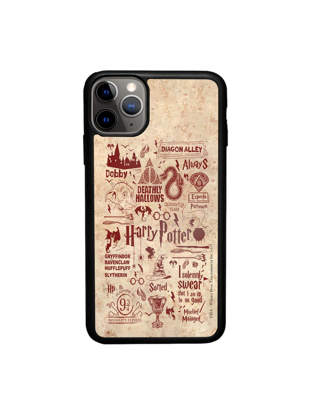 

macmerise Red & Beige Harry Potter Infographic Design iPhone 11 Pro Max Back Case