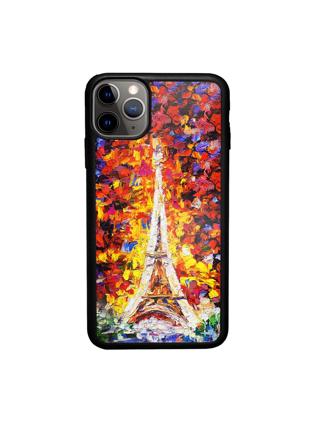 

macmerise Red Printed Artistic Eifel Design iPhone 11 Pro Max Bumper Phone Back Case