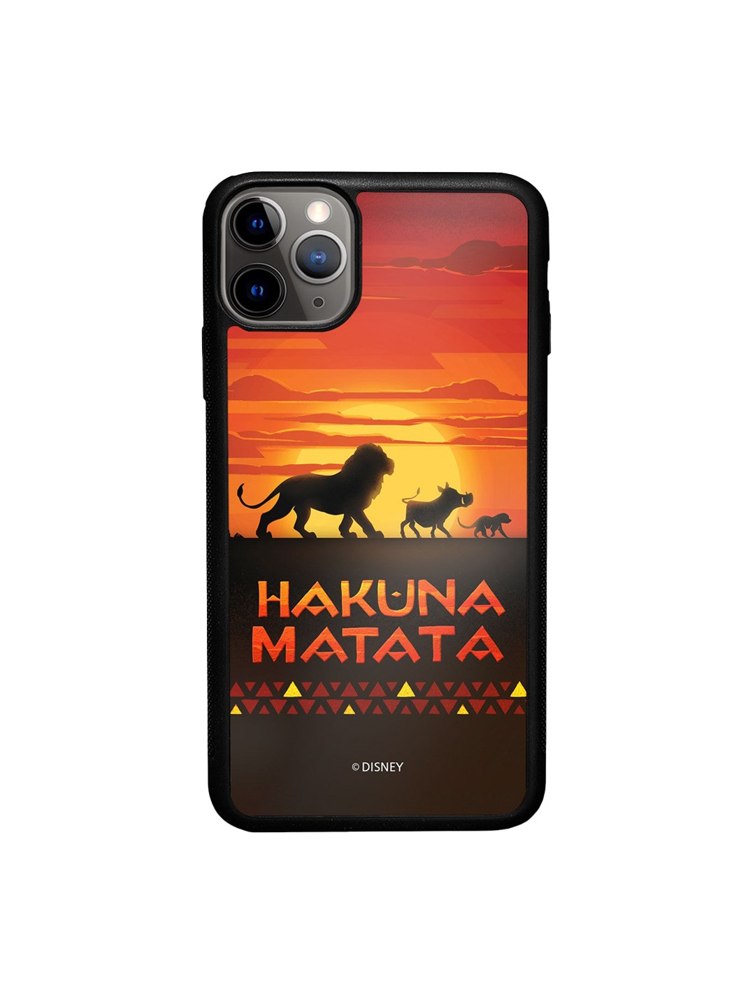 

macmerise Orange & Black Printed iPhone 11 Pro Max Bumper Phone Back Case