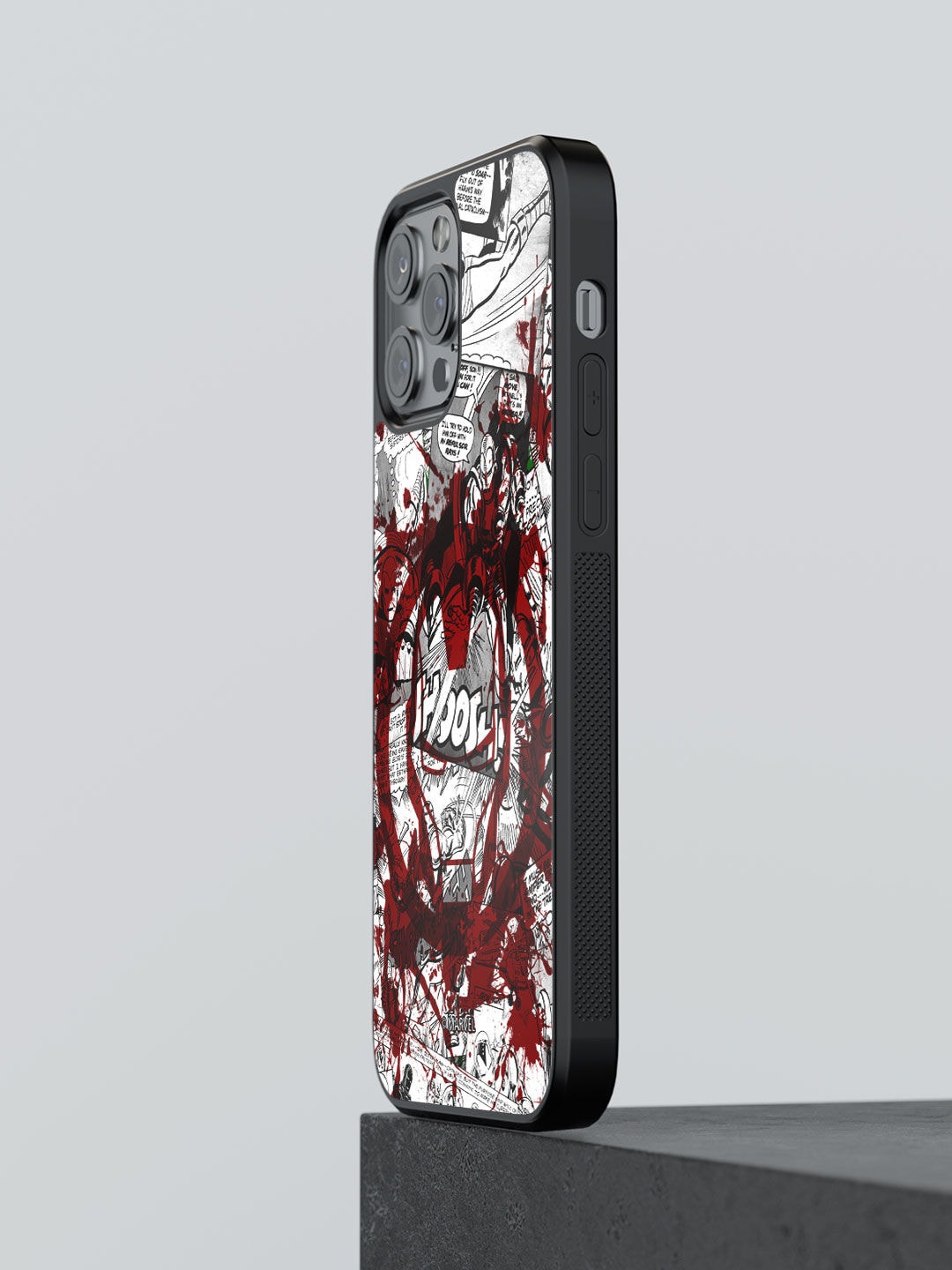 

macmerise White & Red Splash Out Ironman Design iPhone 13 Pro Max Bumper Phone Case