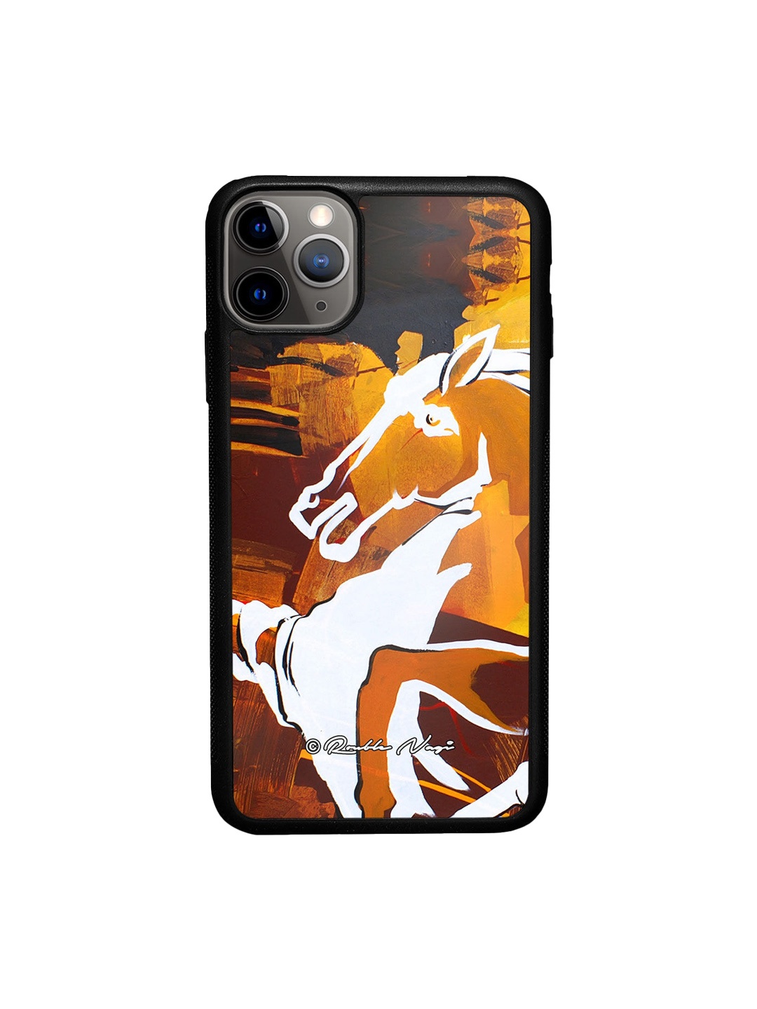 

macmerise Brown Printed iPhone 11 Pro Max Bumper Phone Back Case