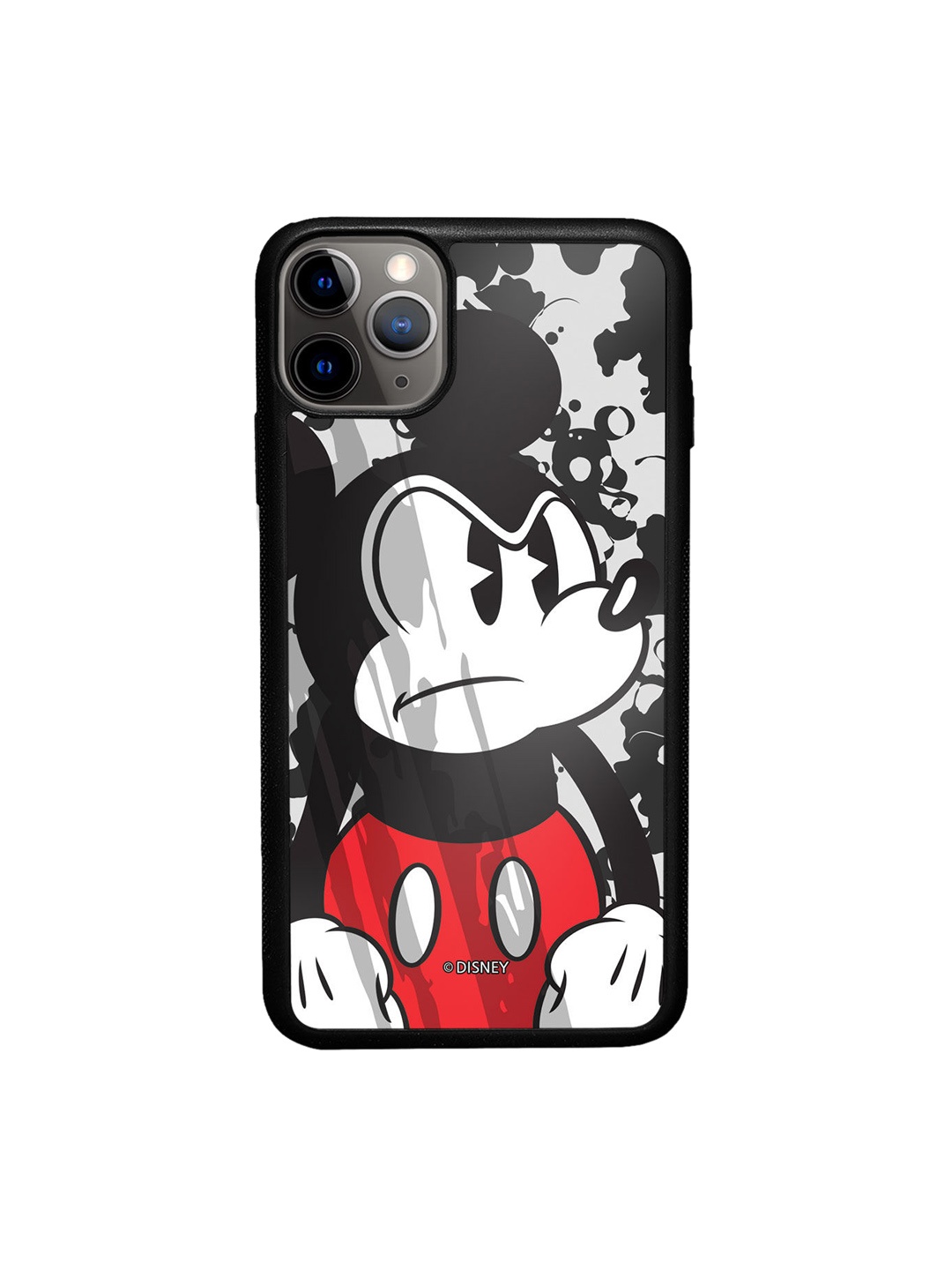 

macmerise White & Black Mickey Mouse Printed iPhone 11 Pro Max Bumper Phone Back Case