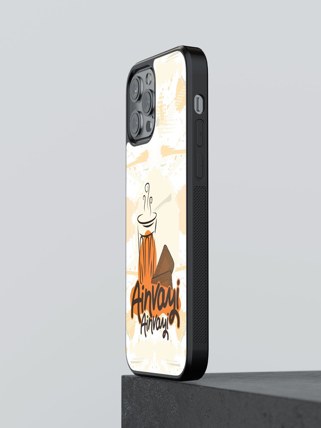 

macmerise Off-White & Beige Printed iPhone 13 Pro Max Phone Bumper Back Case