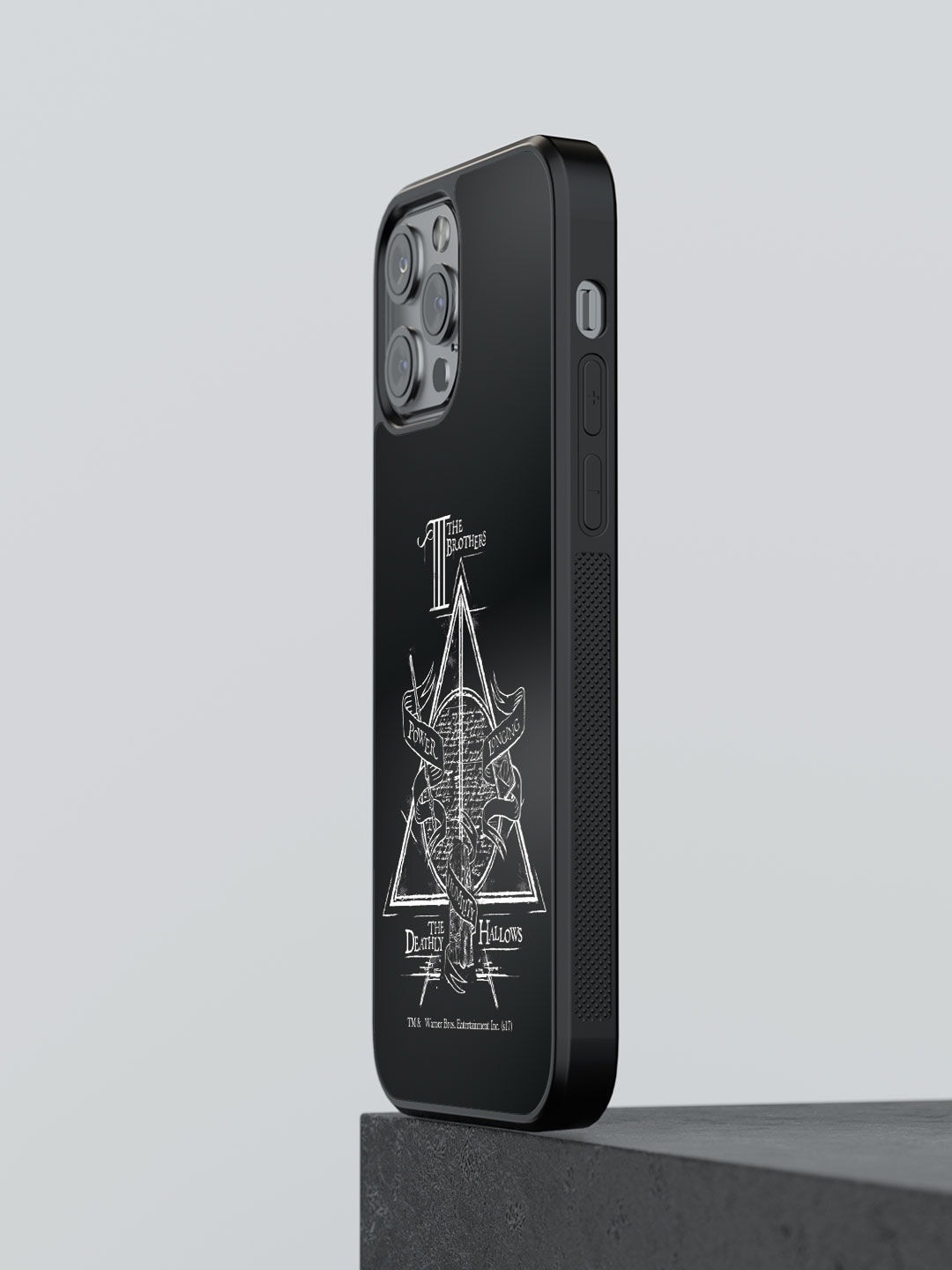

macmerise Black Printed iPhone 13 Pro Max Bumper Phone Back Case