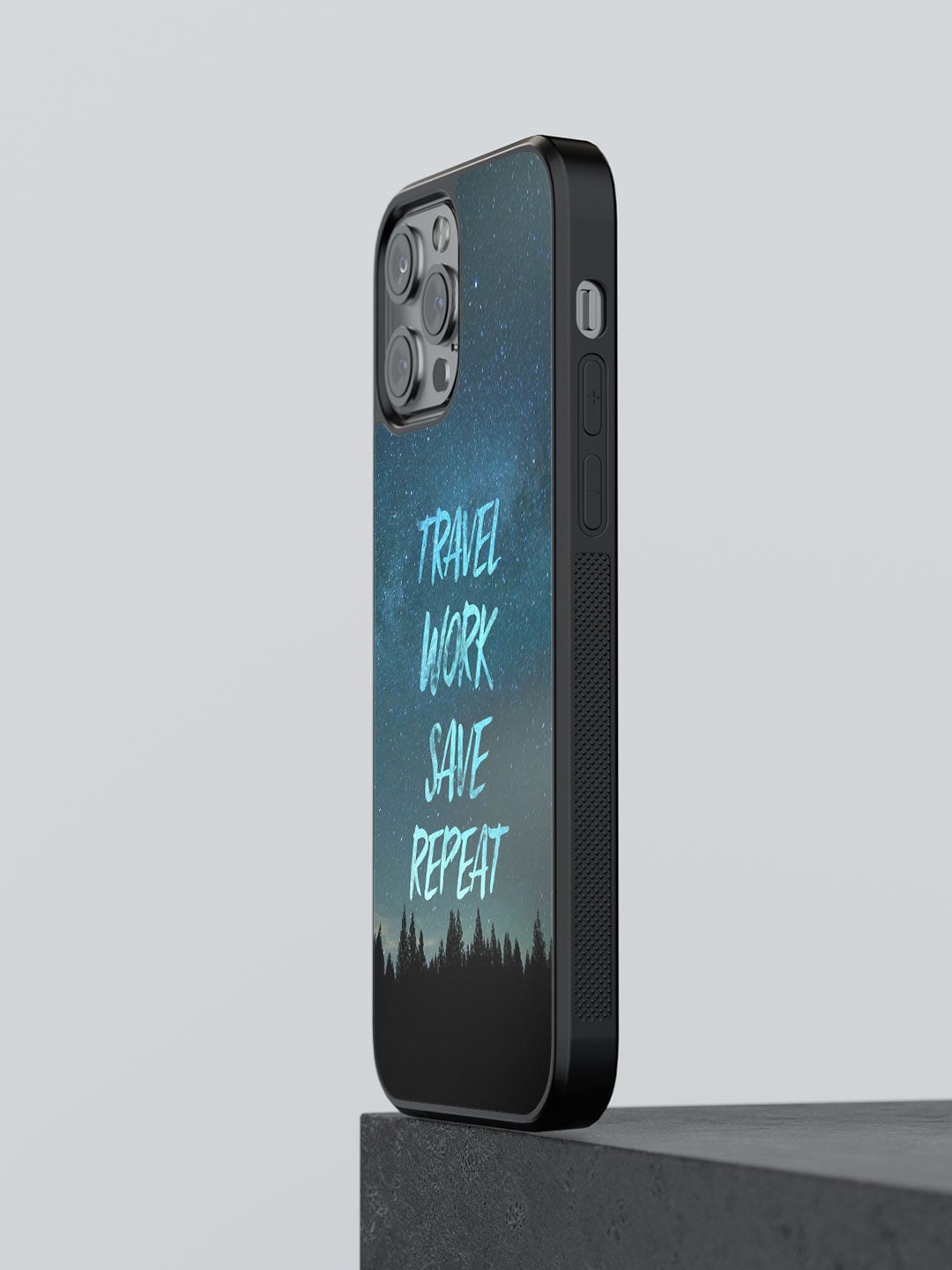 

macmerise Blue Printed iPhone 13 Pro Max Bumper Phone Back Case