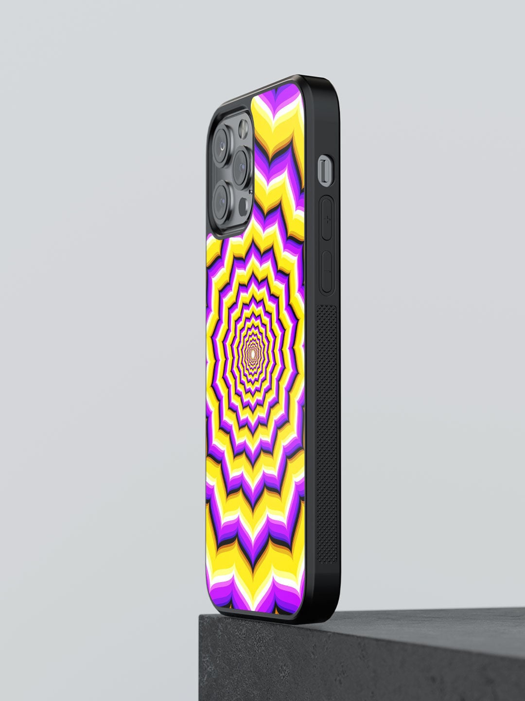 

macmerise Yellow & Purple Printed iPhone 13 Pro Max Bumper Back Case