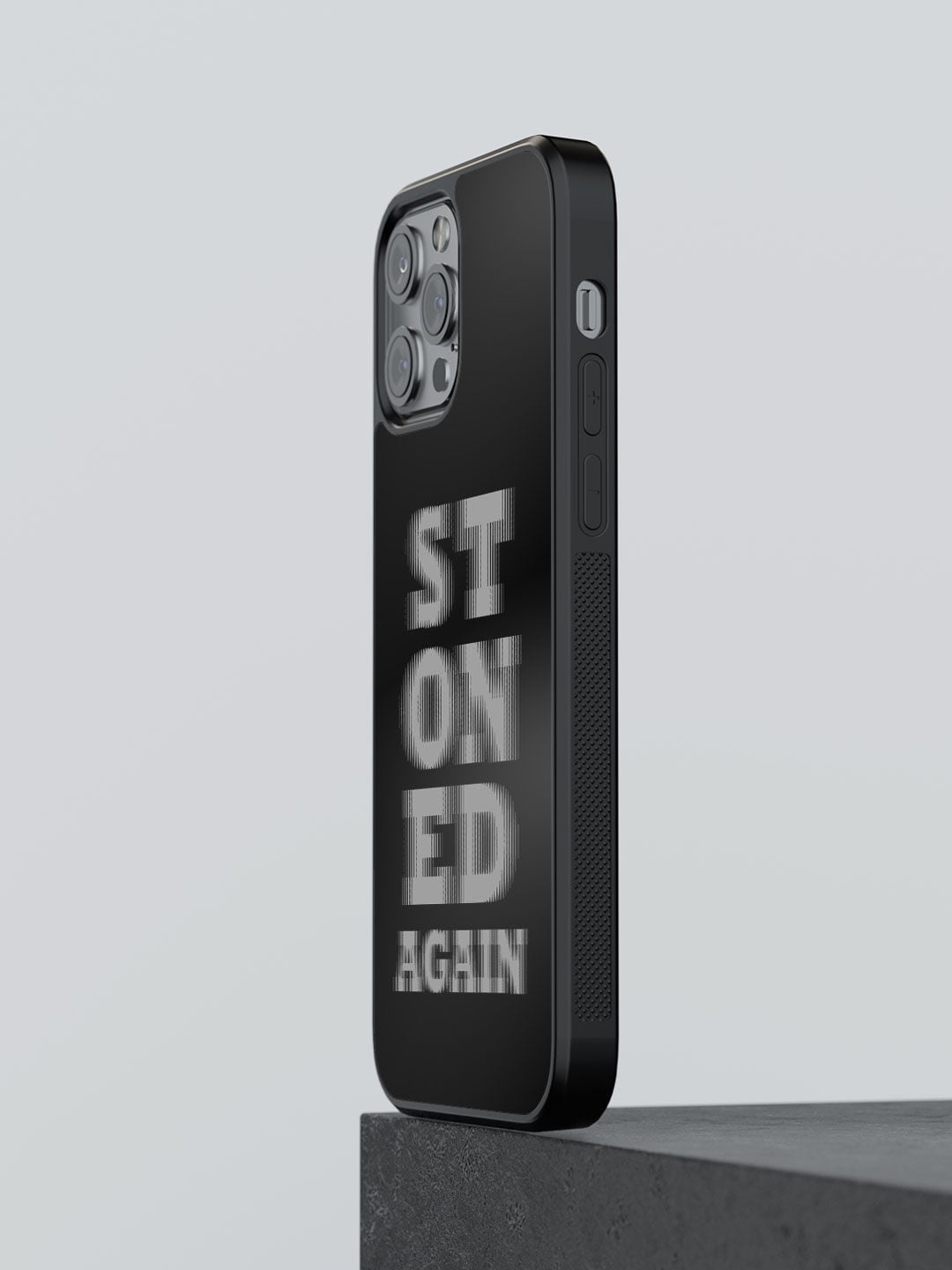 macmerise Black Printed iPhone 13 Pro Max Bumper Phone Back Case