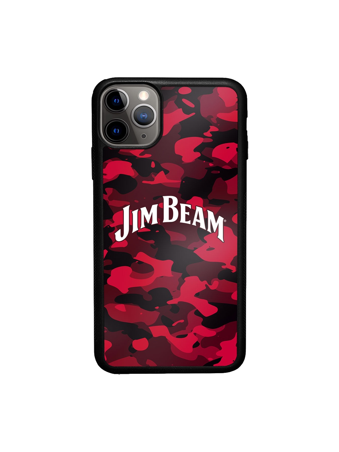 

macmerise Red & Black Printed iPhone 11 Pro Max Bumper Phone Back Case