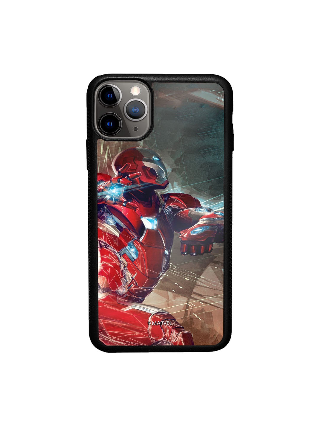 

macmerise Black & Red Printed Ironman iPhone 11 Pro Max Bumper Phone Back Case