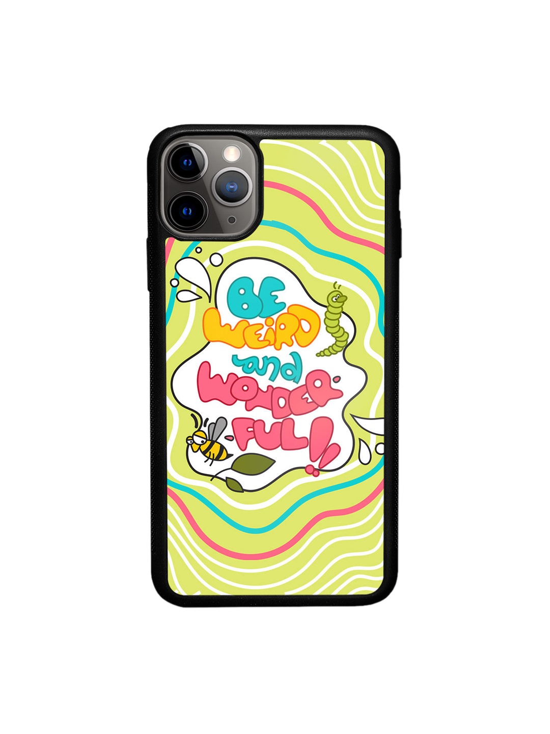 

macmerise Lime Green Printed iPhone 11 Pro Max Bumper Phone Back Case