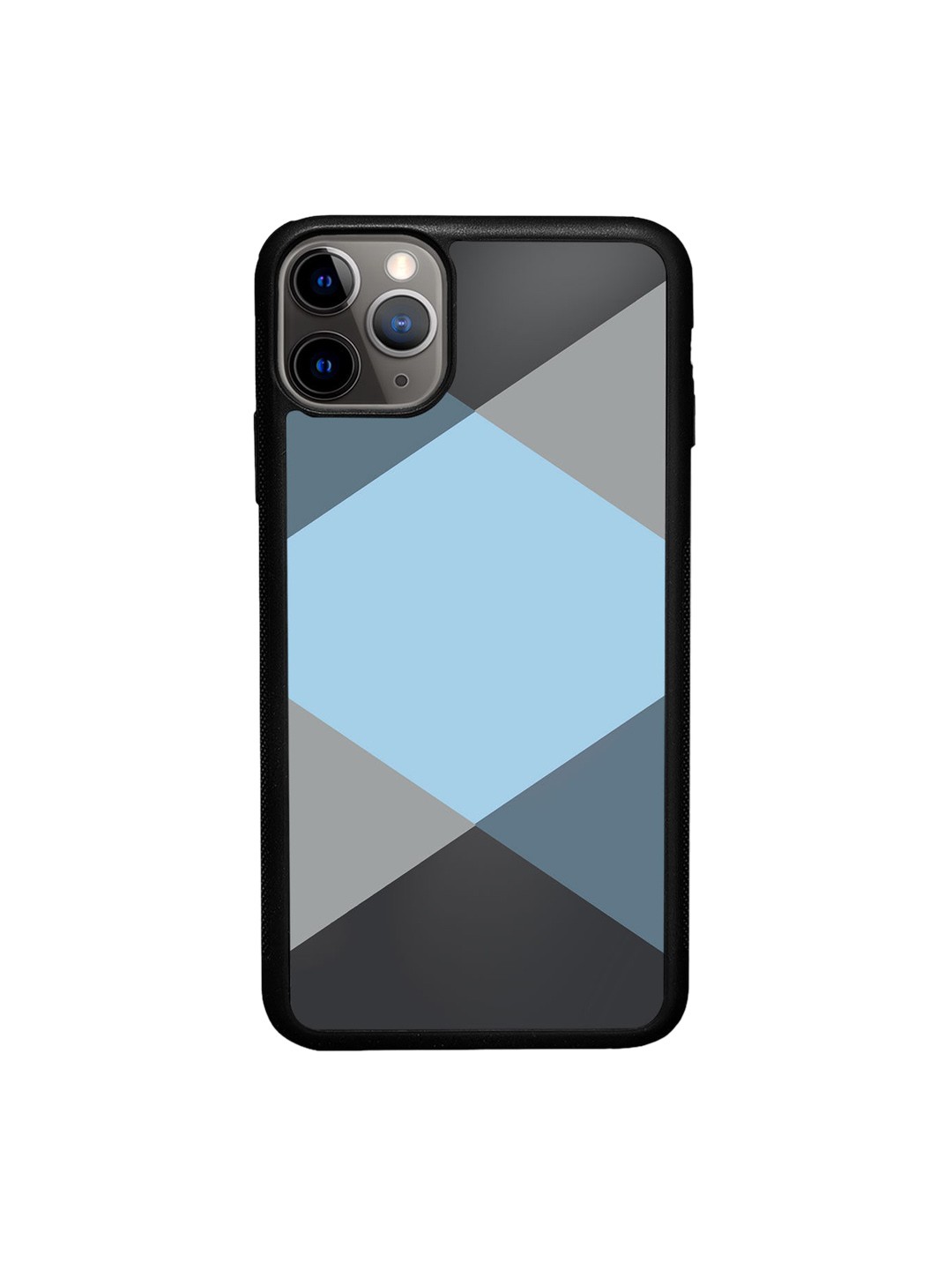 

macmerise Blue & Black Printed iPhone 11 Pro Max Bumper Phone Back Case