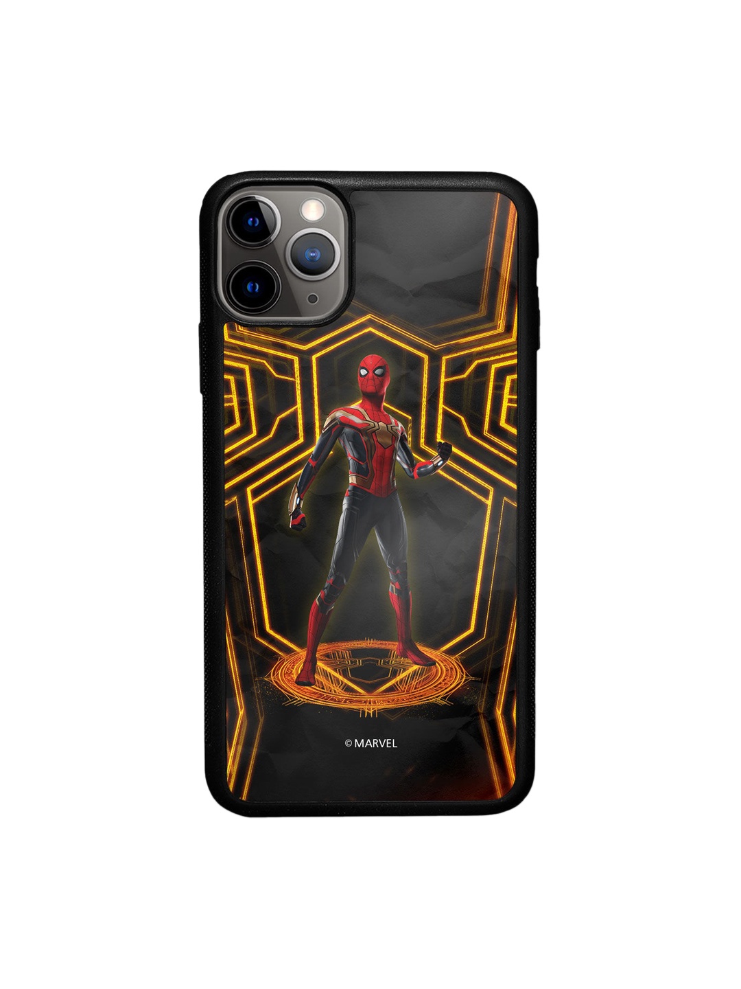 

macmerise Black & Yellow Spiderman Printed iPhone 11 Pro Max Bumper Phone Back Case