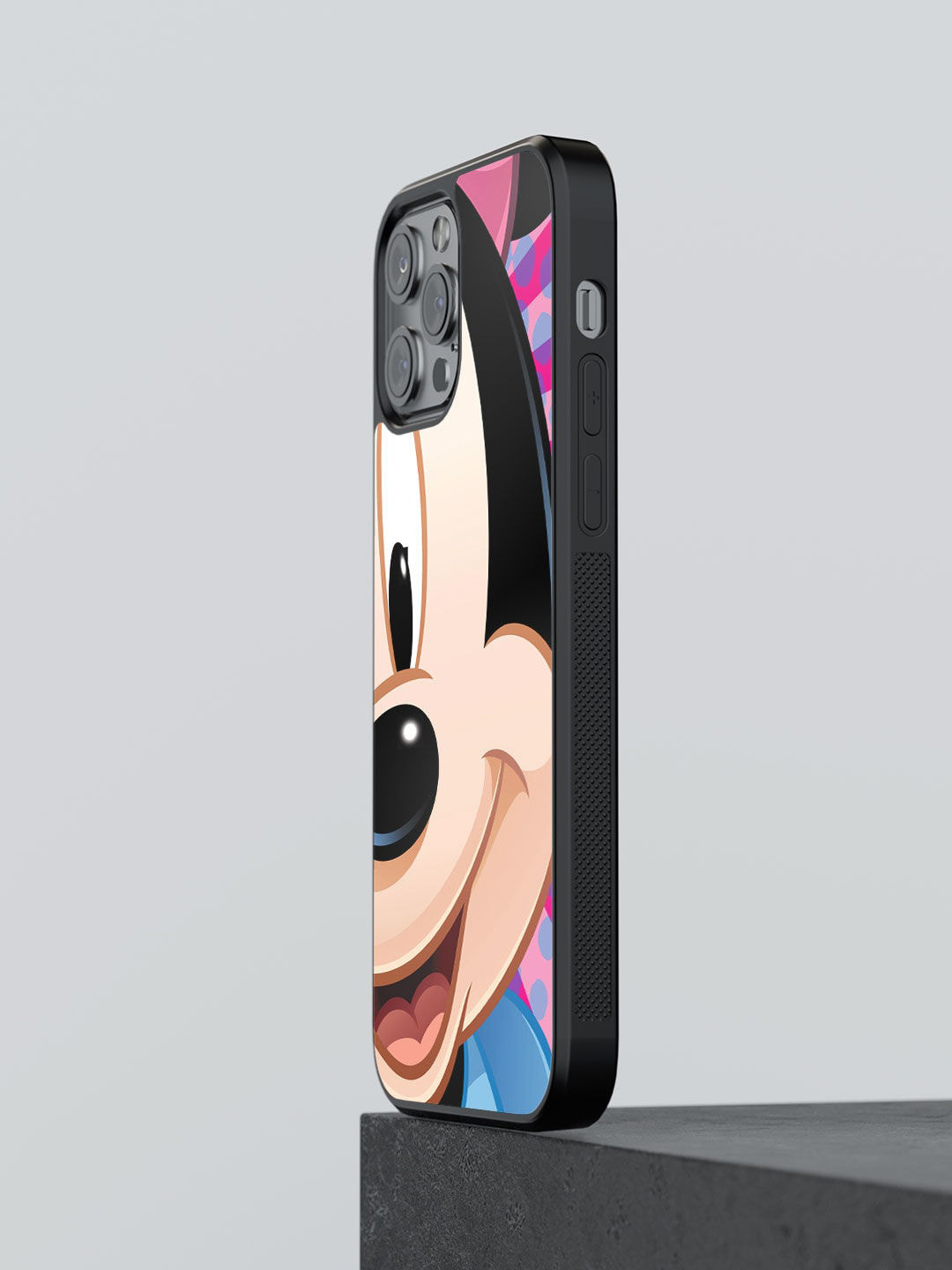 

macmerise Beige & Black Minnie Mouse Printed iPhone 13 Pro Max Bumper Back Case