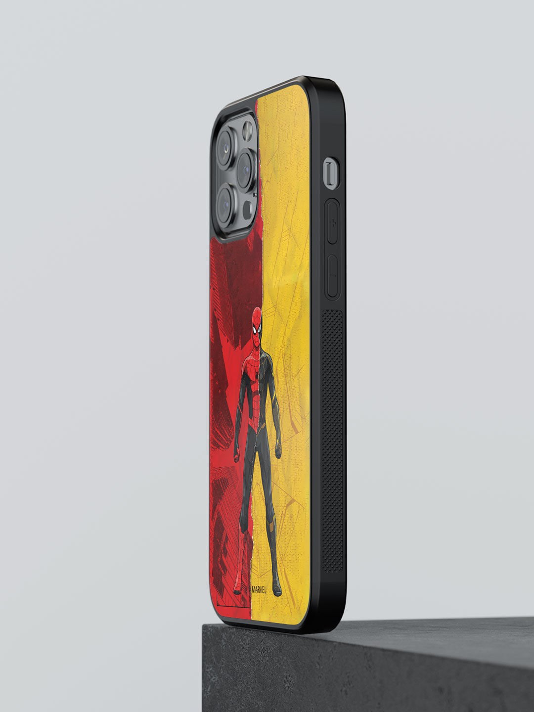 

macmerise Yellow & Red Spiderman Printed iPhone 13 Pro Max Bumper Phone Back Case