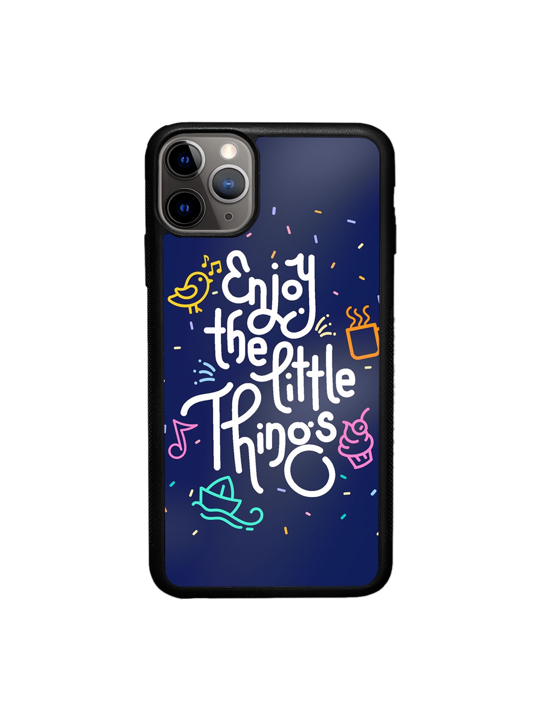 

macmerise Navy Blue Typography Printed iPhone 11 Pro Max Bumper Phone Back Case