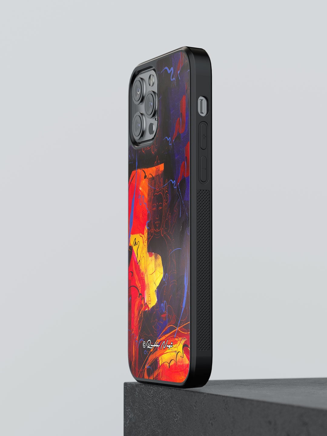 macmerise Blue & Red Printed iPhone 13 Pro Max Bumper Case