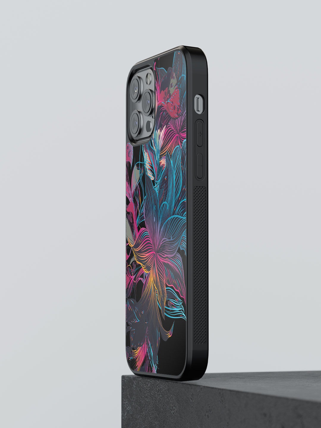 

macmerise Blue & Pink Printed iPhone 13 Pro Max Bumper Phone Back Case