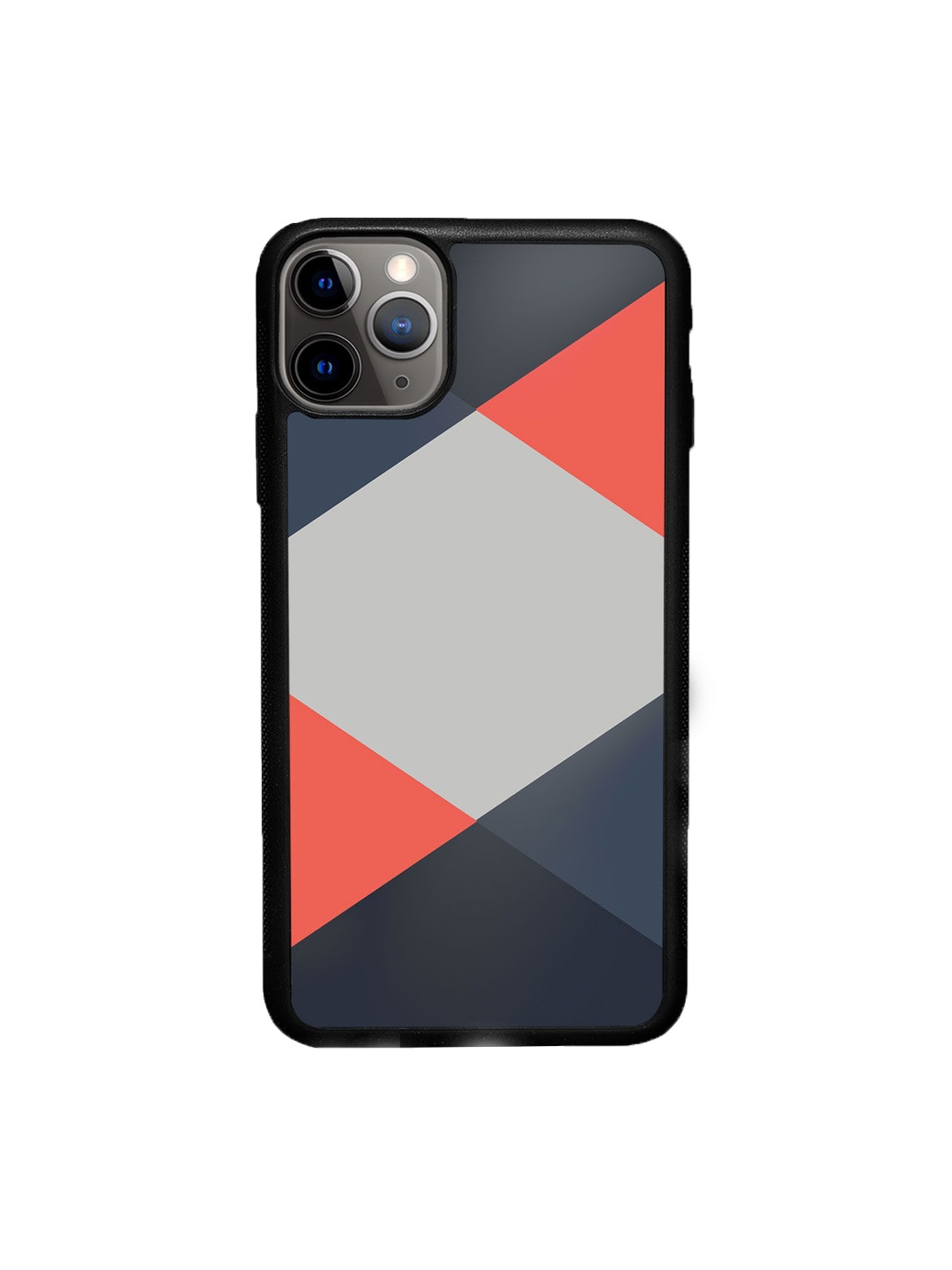 

macmerise Black & Grey Printed iPhone 11 Pro Max Bumper Phone Back Case