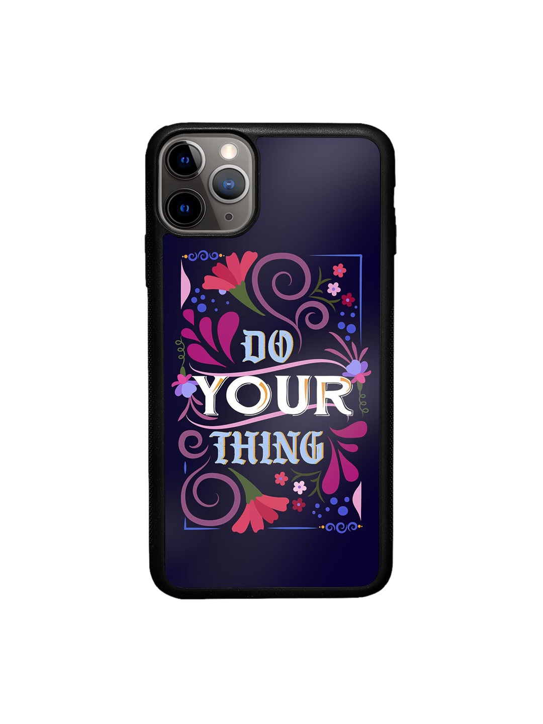 

macmerise Navy Blue Printed iPhone 11 Pro Max Phone Back Case