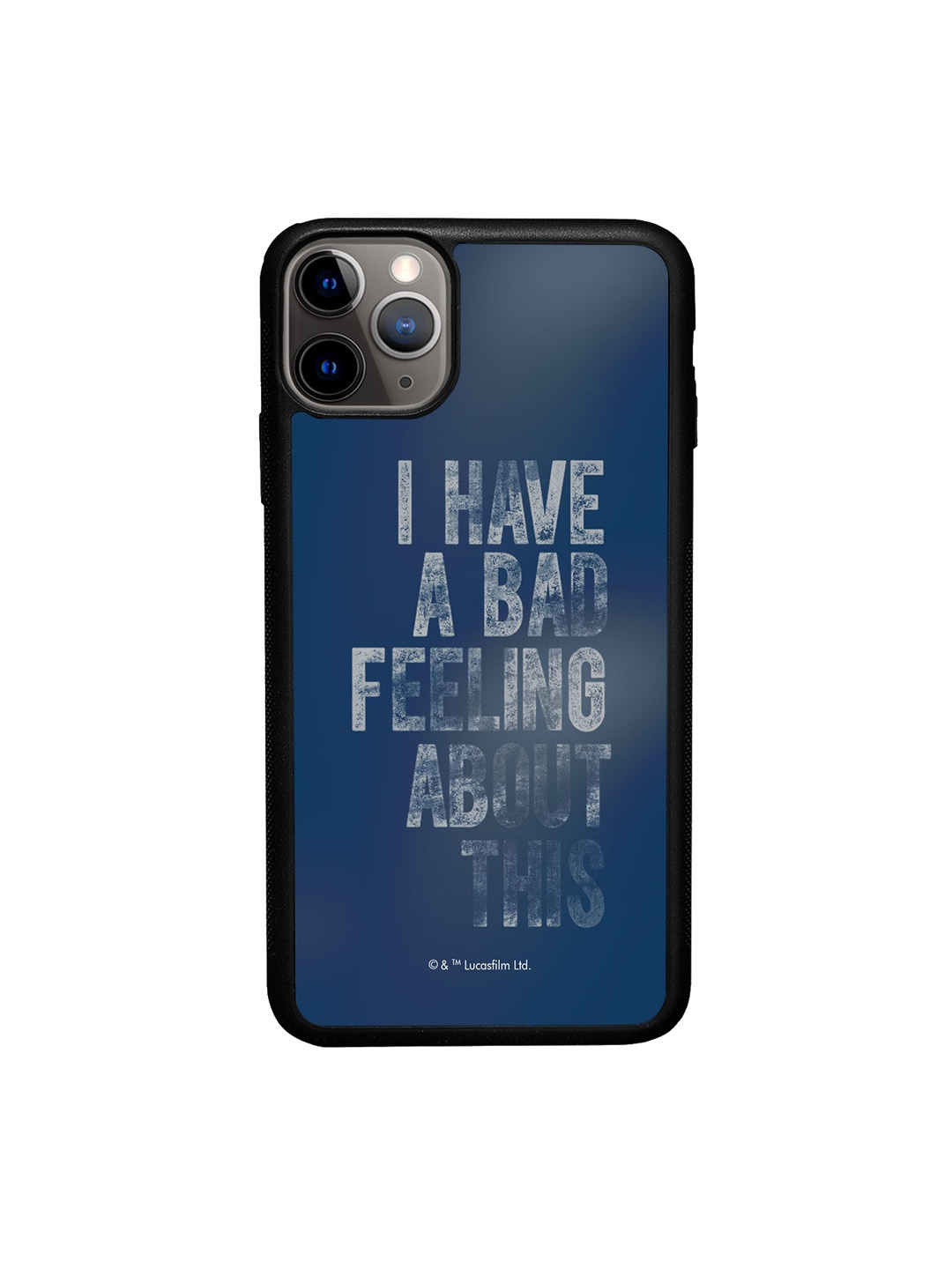 

macmerise Blue Printed iPhone 11 Pro Max Bumper Phone Back Case