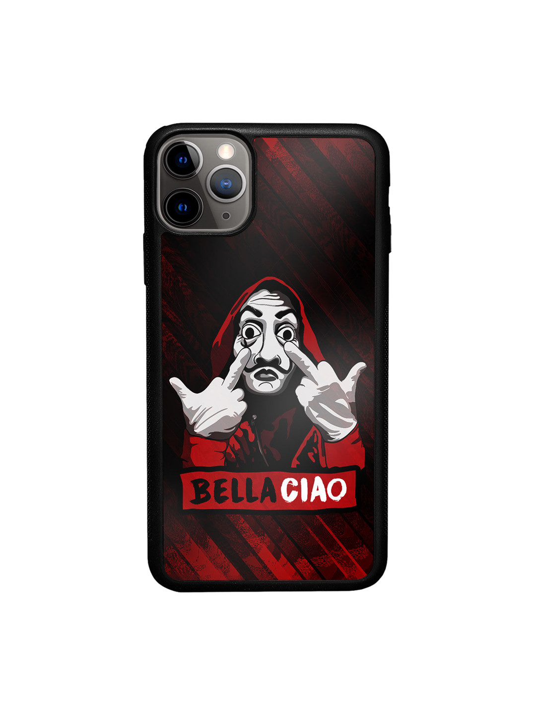 

macmerise Black & Red Printed iPhone 11 Pro Max Bumper Case