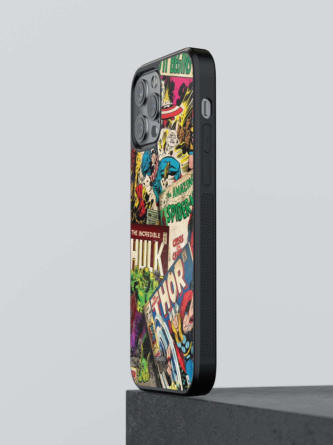

macmerise Blue & Green Marvel Comics Printed iPhone 13 Pro Max Bumper Back Case