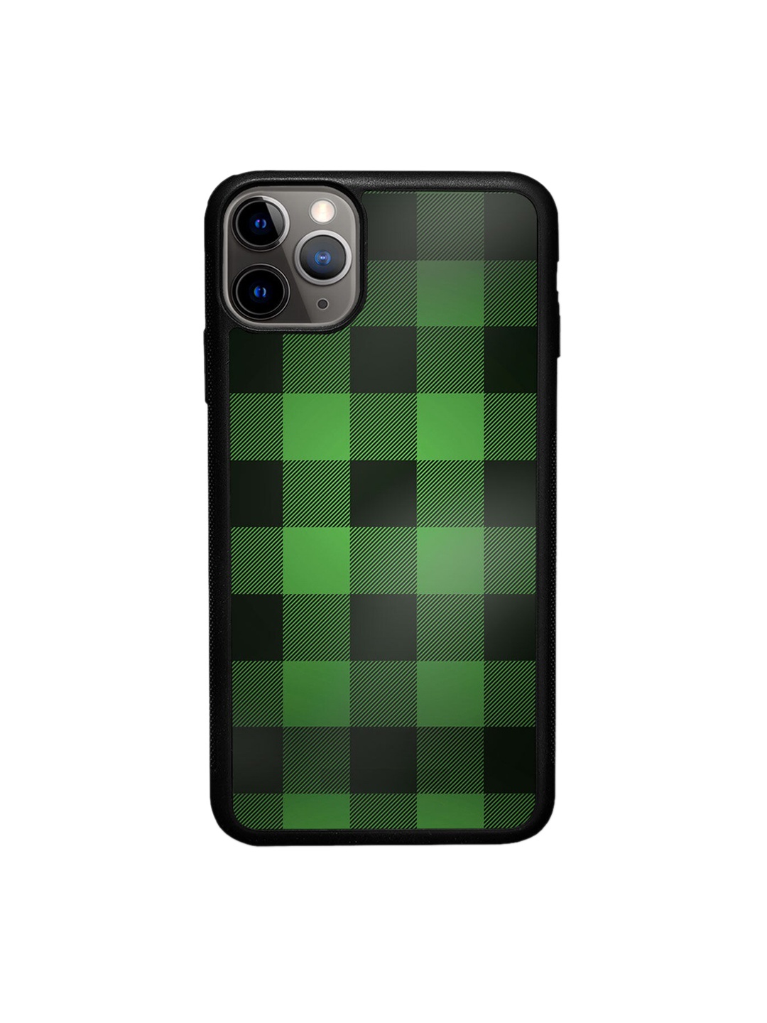 

macmerise Green & Black Geometric Printed iPhone 11 Pro Max Phone Back Case