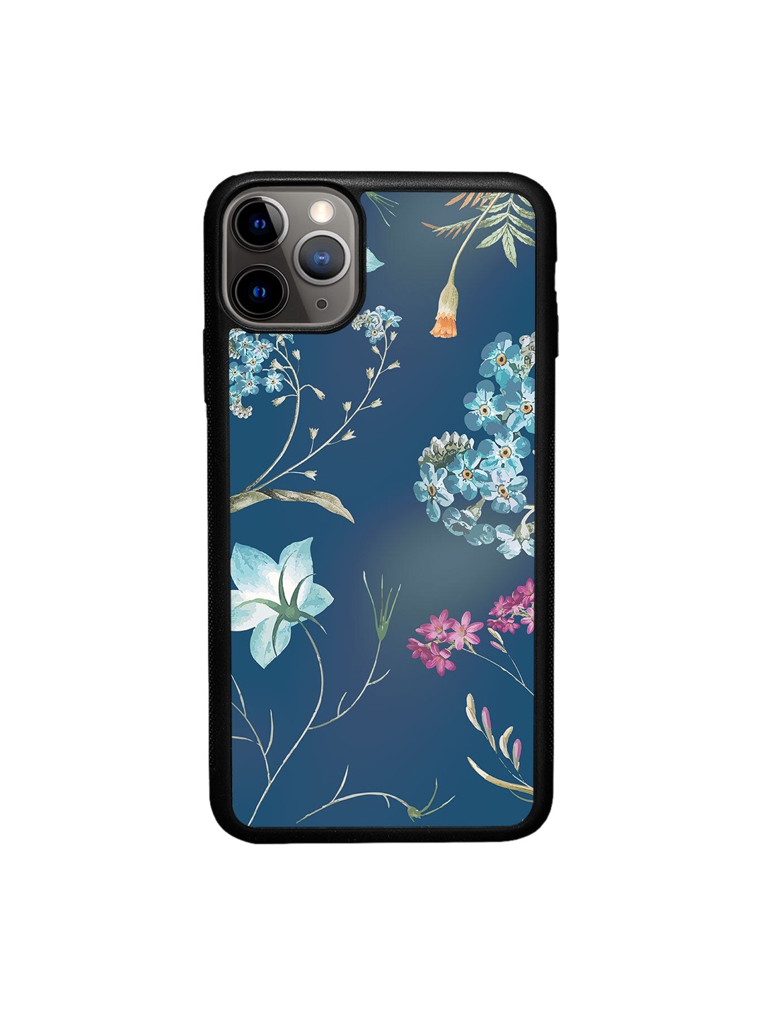 

Macmerise Blue Floral Printed iPhone 11 Pro Max Bumper Phone Back Case